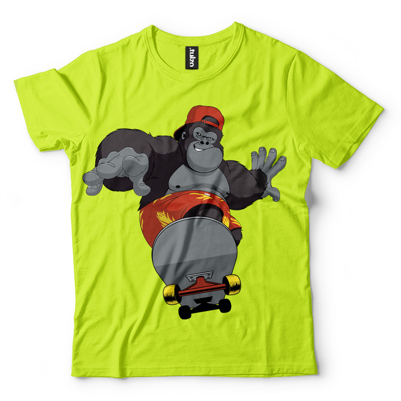 Gorilla se skateboardem - Tulzo